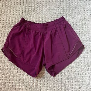 Lululemon 4inch hotty hot shorts purple